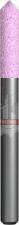Шарошка абразивная ПРАКТИКА оксид алюминия, цилиндрическая заостренная 6х27 мм, хвост 6 мм, блистер 641-169